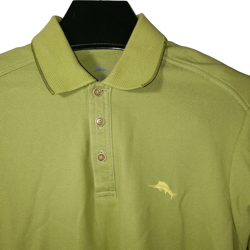 Tommy Bahama S/S Polo Shirt Men's S Green Pima Cotton Blend Casual Uniform Golf - Picture 2 of 6